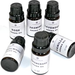 Rose, Lavender, Jasmine, Rose, Lemon Grass, Sandalwood, Pack of 6, 10 ml each Aroma Oil-25