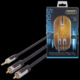 PROFIGOLD PROA3401 PVC 1 Meter 3.5mm Stereo to RCA Audio Cable (IAT Technology, Anthracite)-image-58
