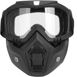 FACE MASK NEW FOR BIKE HELMET Free-size AI With Soft Foam Padded Detachable Mouth Filter For cycling Bike Off Road Racing Welding Safety Goggle-image-26