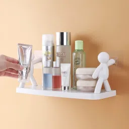 Wall Mounted Shelf, Bathroom Shelf Organizer, Multipurpose Wall Mount NRS1.1600 Plastic Wall Shelf-image-76