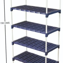 flipkart perfect homes studio Multi Utility Metal Book / Shoe / Cloth Foldable Rack Storage Display Bookcase Plastic Open Book Shelf image 4