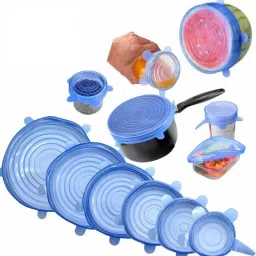 Silicone Stretch Lids,Set of 6 Multi Size Reusable Silicone Lids and Bowl Covers 10 inch Lid Set, Pack of 6-picture-24