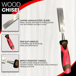 link WOOD CHISEL 25 MM Prabal 25mm Wood Chisel Wood Carving Hand Chisel 1pc Set Bevel Chisel image 3