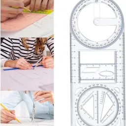 Multifunctional Geometric Ruler Multifunctional Student Math Ruler Ruler-5