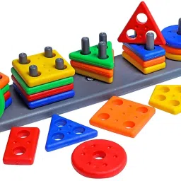 Geometric Shape Sorting & Stacking Toy For Toddlers Early Learning-25