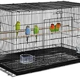 18 Inch (1.5 Feet ) (Black) Bird Cage| Suitable for Finches & Small Birds Hard Crate Pet Crate-image-21