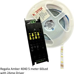 Regalia 5 Meter Amber LED Strip Lights 4040, 60 LEDs Per Meter with 2AMP LED Strip Driver - Ultra Bright, Energy-Efficient LED Light Strips for Home Decoration, Bedroom, Living Room & Diwali Light For Decoration Post Light Outdoor Lamp-image-106