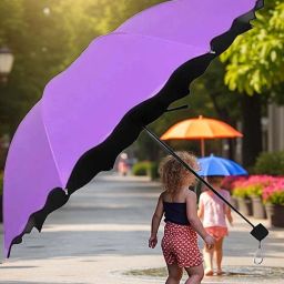 Travel Compact Magic Umbrella 3 Fold Umbrella for Girls, Women_8842 Umbrella-image-41
