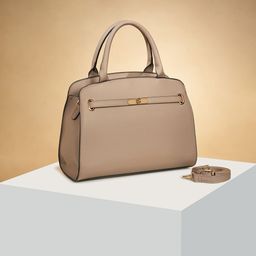 Forever Glam by Pantaloons Colourblocked PU Structured Handheld Bag with Cut Work image 1