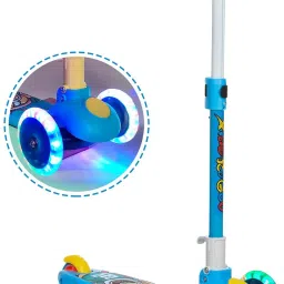 Kick 3 Adjustable Height, Foldable,Front Wheel Light & PVC Wheels for Kids BLUE-10