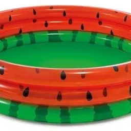 Inflatable Watermelon Themed Swimming Pool Round Shape Red Green 1.68m x 38cm Inflatable Swimming Pool-0