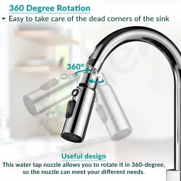 plantex Tap Extension for Sink/Universal 360 Rotation Nozzle for Kitchen/Faucet Extender Faucet Nozzle image 2