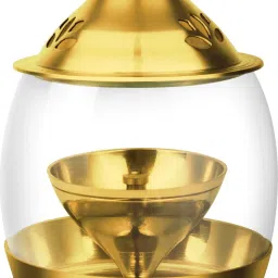 Arpan Diya Brass, Glass Table Diya-image-53