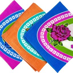 HouseOfCommon Premium Cotton Handkerchief 11*11 - Color Prints for Women/Girl/Design Will Vary ["Multicolor"] Handkerchief-16