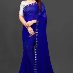 Embellished Bollywood Georgette, Chiffon Saree-image-30