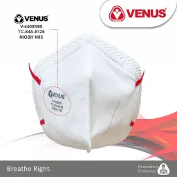 V-Shwas V-4400 N95 White fold flat Face Mask NIOSH N95 Approved V-4400 N95-4