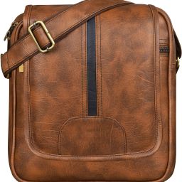Tan Men & Women Sling Bag Tan Casual Faux Leather Cross Body Sling Bag For Men LM-SL01-image-75