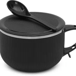 Steel Soup Bowl Ribtok Meal Soup Bowl with Lid & Spoon for Travel and office-17