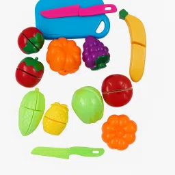Toy Fruit & Vegetable Cutting Set for Kids – 12 Piece with Knife & Cutting Board-14