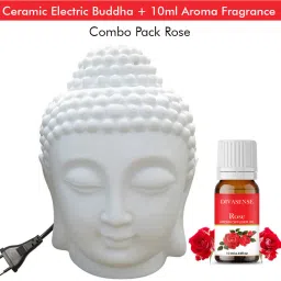 Electric Fragrance Diffuser Ceramic Buddha Burner, Night Lamp Rose Diffuser-picture-12