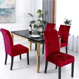 Velvet Plain 1 Seater Chair Cover-image-26