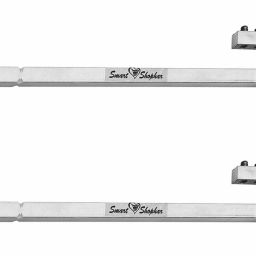 SHA40SB-FTYS-04SL12-S1 F Type Square Glass Shelf Bracket, Silver (1 Set) 4 Inches (12 mm) Shelf Bracket-image-63