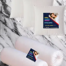 3 Cushion And 2 Bolster Microfibre Abstract Bolster Pack of 5-image-41