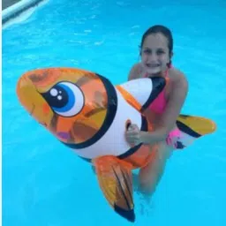 Ride On fish (IND*70) Swimming Pool Multicolor Inflatable Pool Accessory-19