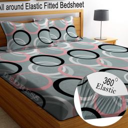 160 TC Microfiber Double Printed Fitted (Elastic) Bedsheet-13