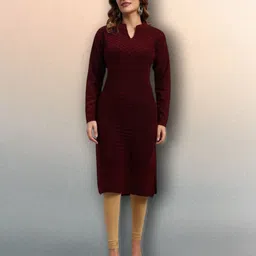 hemlock Women Self Design Wool Straight Kurta-picture-14
