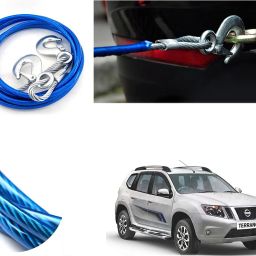 4M Long Super Strong Emergency Heavy Duty Car Tow Cable 5 Ton Towing Strap Rope with Dual Forged Hooks (Color Blue) (8mm x 4 m) For Terrano 4 m Towing Cable-image-44