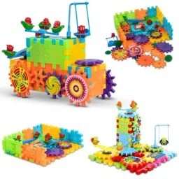 81 Pcs Battery Operated Gear Building Blocks for Kids, Gears Learning Block Toys-image-72
