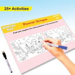 little olive Educational Game : Smart Art | Reusable Activity Mats with 2 Marker Pens image 5
