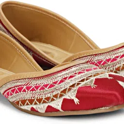 Ladies Women's Multi Thread Embroidery Punjabi Jutis Party Wear For Women-11