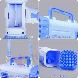 24-Hole Rocket Boom Bubble Machine Toy for Kids Automatic Bubble Blower Water Gun-image-31