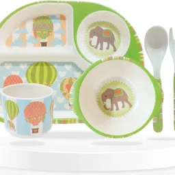 Baby Self Feeding Essential Baby Dinnerware Bamboo Fibre Dinner Set For Kids - Bamboo Fibre-picture-21