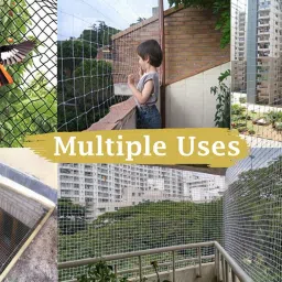 amur Anti Bird Net / Garden Net 10 Ft. x 30 Ft. ( 300 SQFt) HDPE Nylon Net For Balcony Hiking Net image 5
