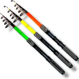 3 pc fishing rod 210 cm / 7 ft in sixe 3 in one Red, Green, Yellow Fishing Rod-picture-7