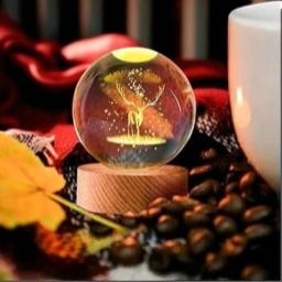 3D Crystal Ball Table Lamp with Wooden Base Table Lamp-image-97