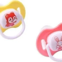 Non-Toxic BPA-Free Silicone Safe and Flexible Soft Nipple Baby Pacifier - Pack of 2- VN52 Soother-23