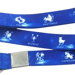 Zodiac Sign Theme Id Tag Holder Fabric Keychain Lanyard-image-25