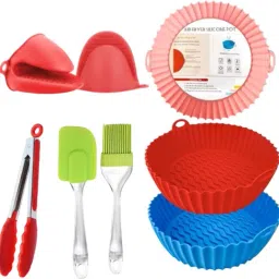 3 Air Fryer Accessories with Oven Mitts, Basting Brush and Tongs Airfryer Tray-picture-22