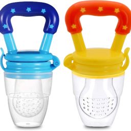 Silicone Food/Fruit Nibbler with Extra Mesh, Soft Pacifier Feeder-8