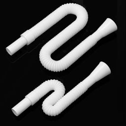 (P OF 2) PVC HOSE PIPE FOR WASH BASIN/ SINK 1.137 PVC Kitchen Pipe for Sink/ Waste/ Wash Basin Expandable & Flexible Drain Pipe Hose Pipe-image-85