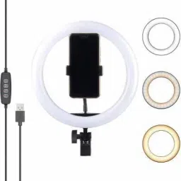 SRIGEETA 26cm Dimmable LED Studio Camera Ring Light Phone Video Light Lamp Selfie Ring Flash-image-4