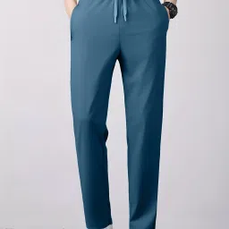 Men Solid Blue Track Pants-image-28