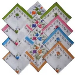 kiyo Women's Floral Cotton Handkerchief (multicolor) ["Multicolor"] Handkerchief-image-64