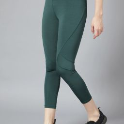 Solid Women Dark Green Tights-image-19