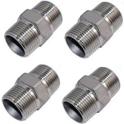 Premium Quality Brass Hex Nipple 1 INCH, Pack of 4 (Screw On) Bidet Nozzle-image-66