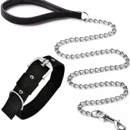 Combo Dog Handle Chain & Collar Set Medium Dog Collar & Handle Chain 130 cm Dog Chain Leash-image-63